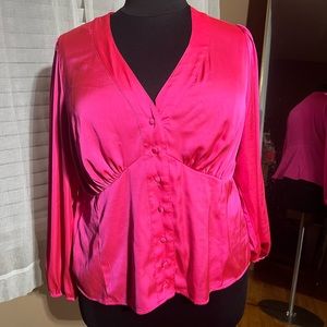 Hot Pink Satin Torrid Top